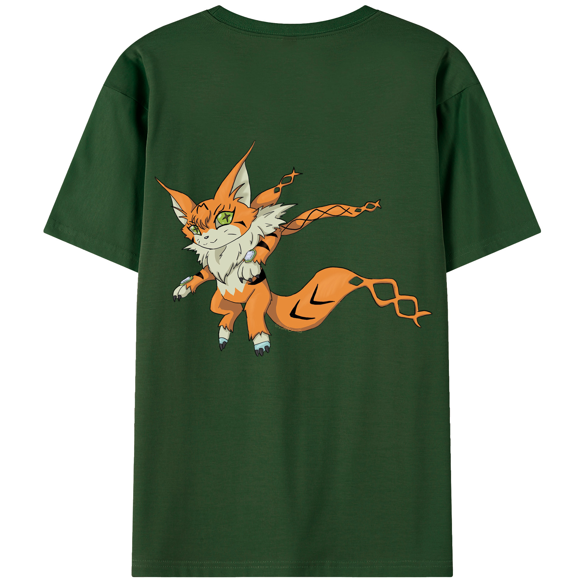 （画像用） Digimon デジタルモンスター/デジモン 綿100％半袖Tシャツ（背面プリント）